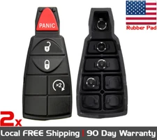 Lot of 2x New Replacement Key fob Rubber Button for RAM Chrysler Dodge Jeep