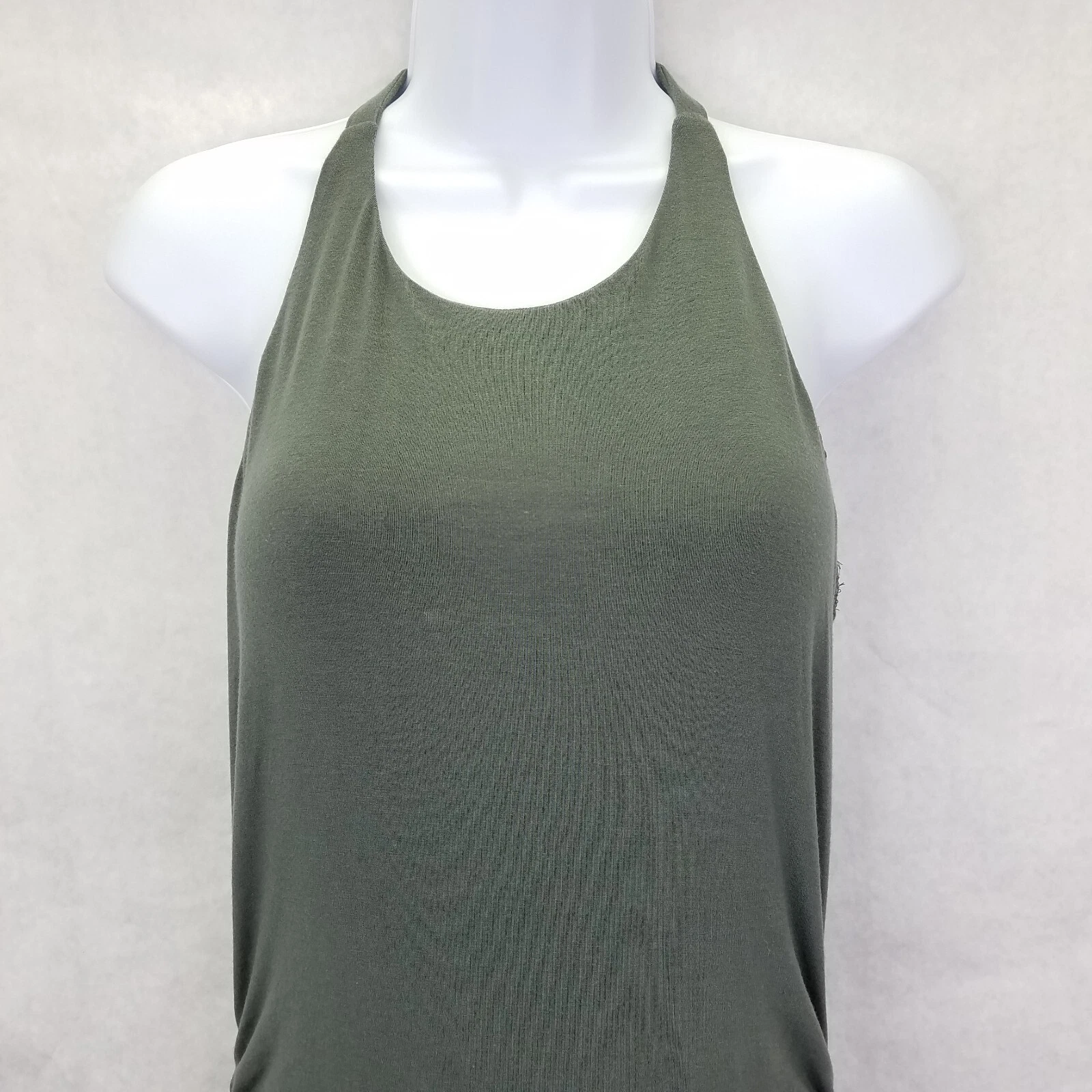 athleta serenity t-strap racerback ruched side maxi stretch flaw 