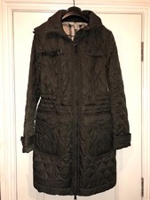 Brand New Dark Olive Quilted Burberry Coat