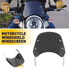 Universal Motorcycle Windshield Wind Deflector WindScreen Motorbike 5"-7" Smoke