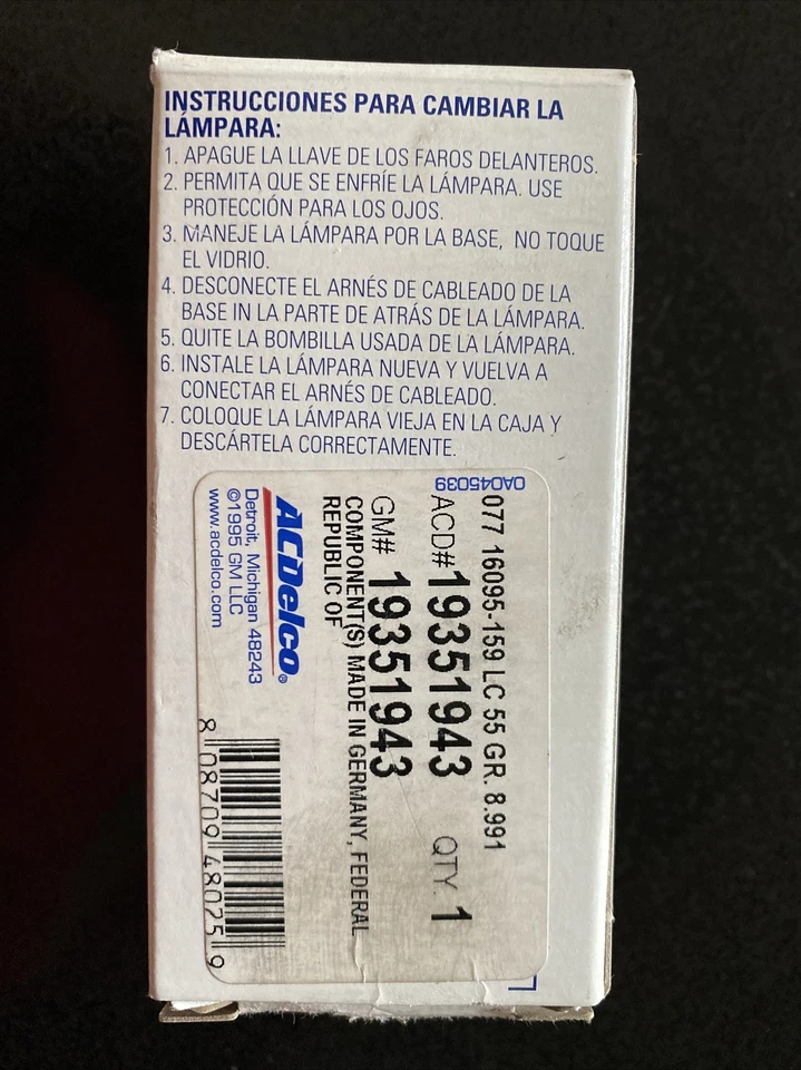ACDelco Replacement Headlight Bulb Fits 2010-2016 Cadillac SRX 19351943 - Image 2 of 4