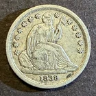 1838 Seated Liberty Silver Dime- Small Stars -Appears XF Condition
