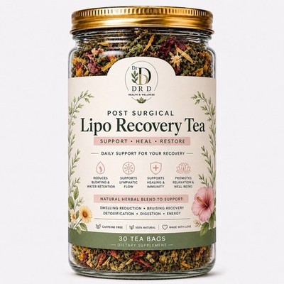 Dr D Health & Wellness Detox Tea 30 Bags Caffeine-Free Swelling Recovery