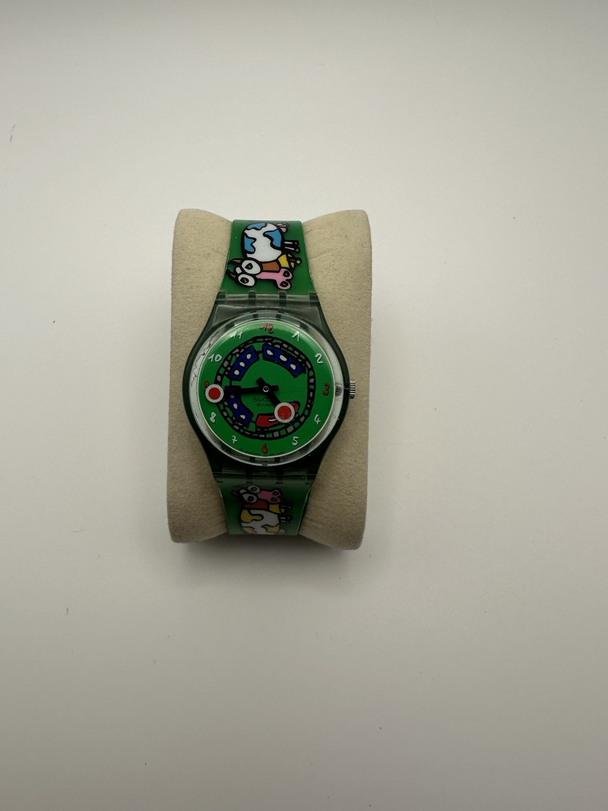Swatch Watch - GE194 - SMALL COLLAGE Vintage Swatch Watch 34mm Original Crazy Train With Cows  main image 2