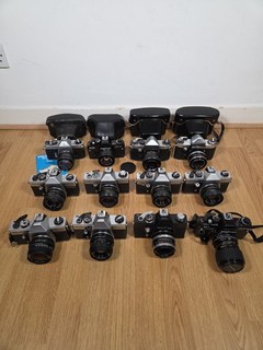 12 X Praktica 35mm SLR Film Camera Body's & Lens Job Lot UNTESTED Vintage