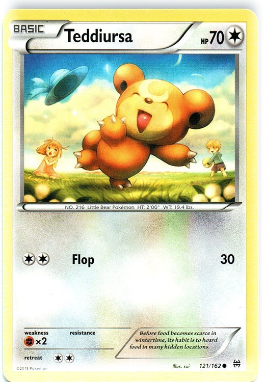 teddiursa pokemon card value - (121/162) your opponent cant play any Trainer cards from his or her hand during your opponents next turn POP 9, Teddiursa Stamped from
