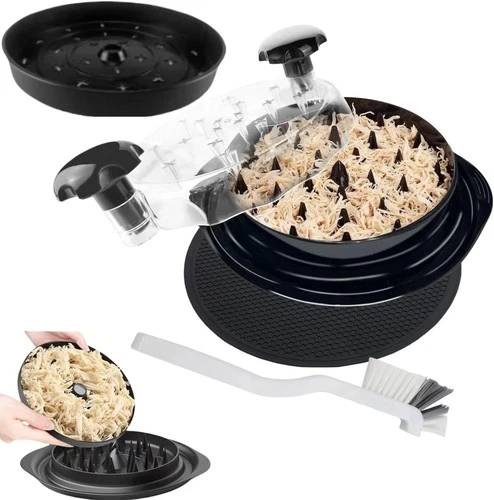 10.5" Chicken Shredder Tool Twist Large with Brush, Kitchen Meat Shredder Grind