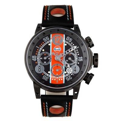 B.R.M Gulf Limited Edition Stainless Steel Black Dial 44mm V12-44 Full Set