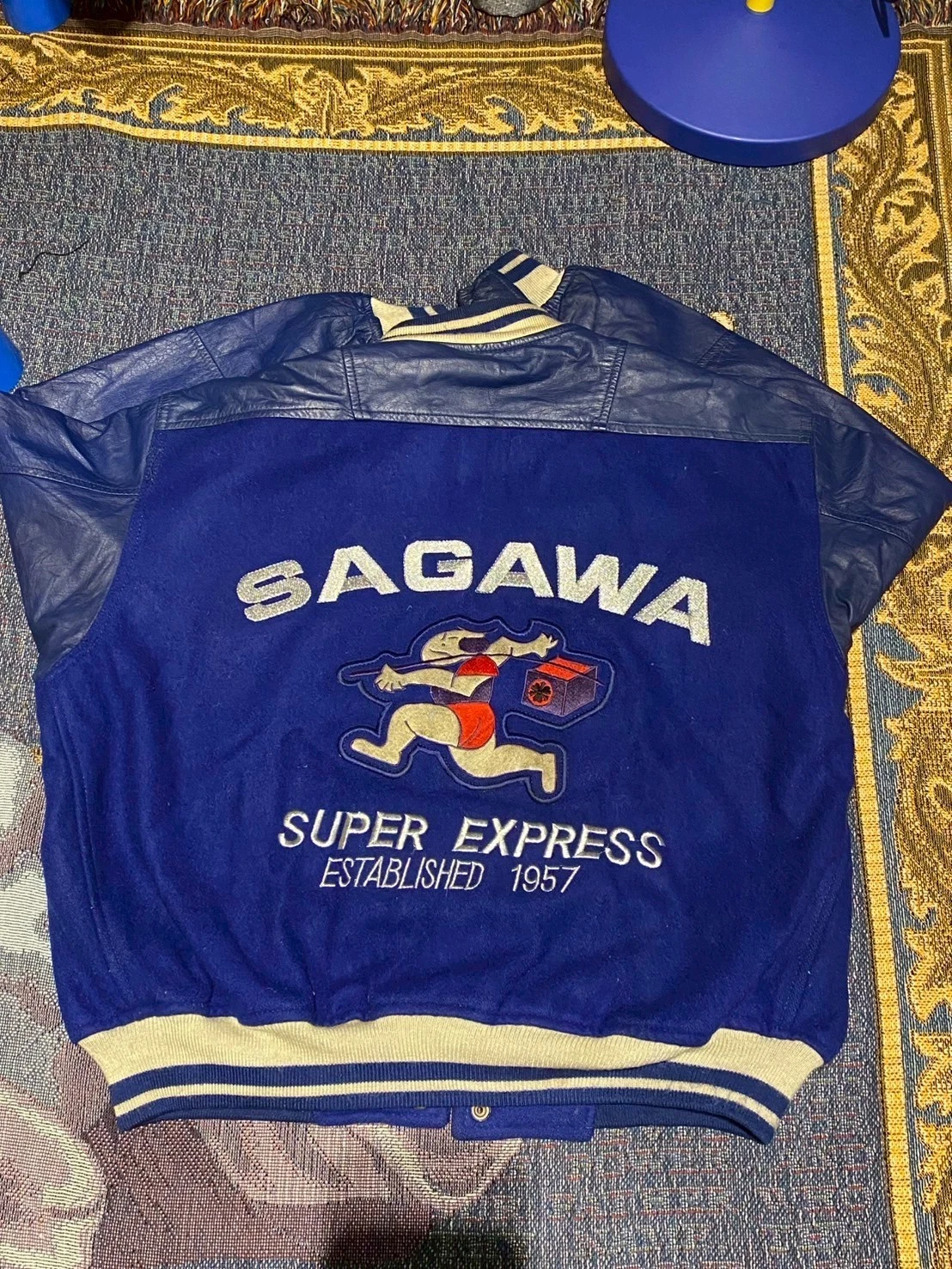 80's SAGAWA Stadium Jacket Company Logo Rare - Size M