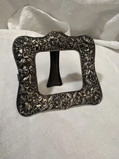 Vtg. Sterling Silver S. Kirk & Son Repousse Calendar/ Photo Frame 3.5" x  3 3/8"