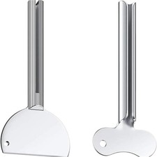 2Pcs Stainless Steel Toothpaste Squeezer, Metal Tube Squeezer Keys Tube Rolle...