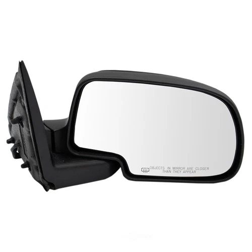 Door Mirror-Power Heated Manual-Folding Flat Black Mirror TRQ MRA05795