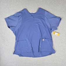 Carhartt Women Scrub Top 3XL Blue MT3210-W Force Cross-Flex Modern Fit Flex NWT