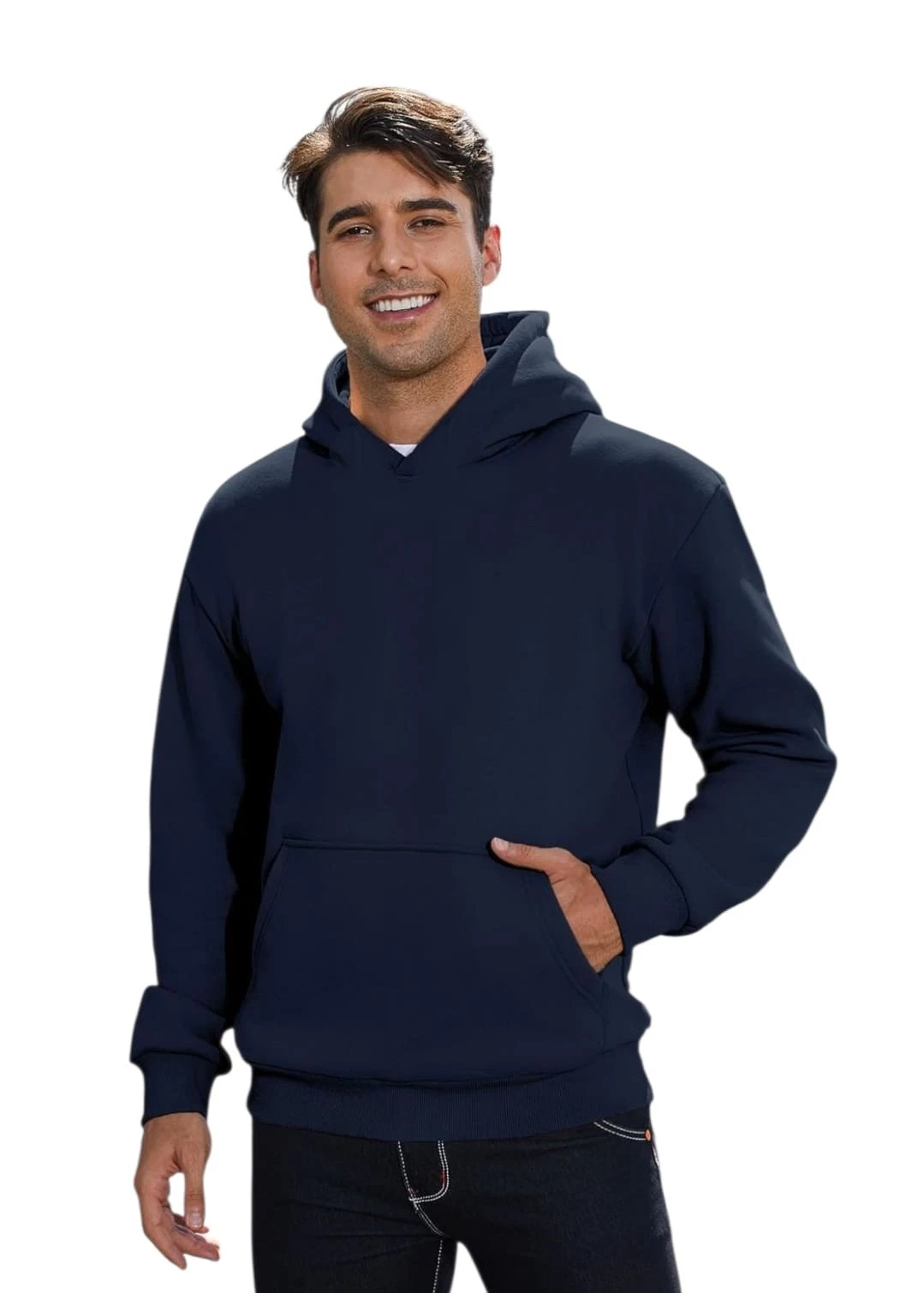 Men's comfortable and stylish cotton hoodie with thick fleece lining Sebashley