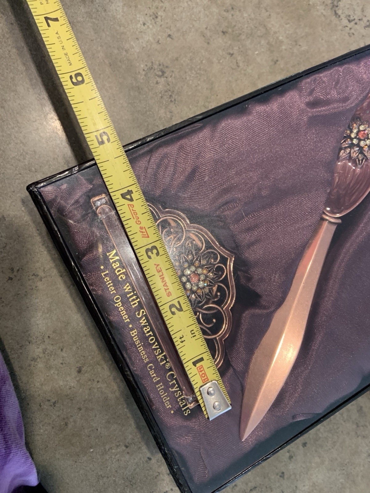 Argento Sc Lotus made w/Swarovski Crystals Office set NIB