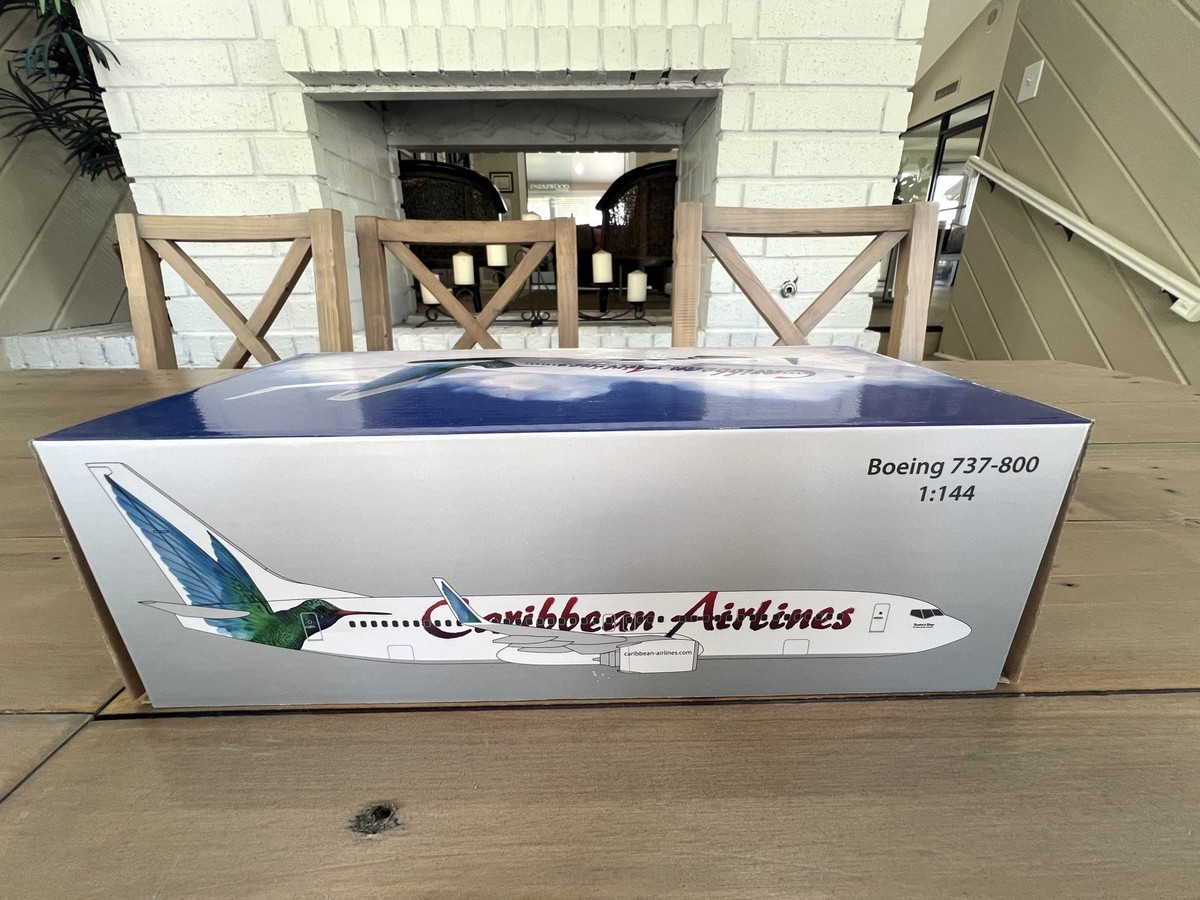 Pacmin 1:144 B737-800 Caribbean Airlines | eBay