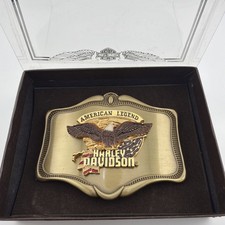 Harley Davidson American Legend Belt Buckle AHM 1978 Eagle Red American Flag