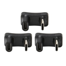 3x Type C Male To Female Adapter U Shaped 100W 10Gbps 4K Supported 180 Degre New