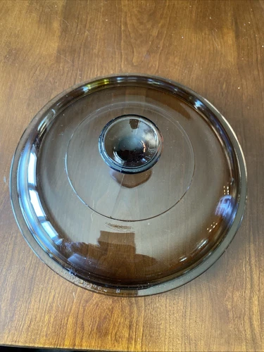 Pyrex Vision Ware Glass Lid V-25-C Purple Round 8.5" Corning