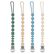 Silicone Pacifier Clips for Boys, 4 Pack