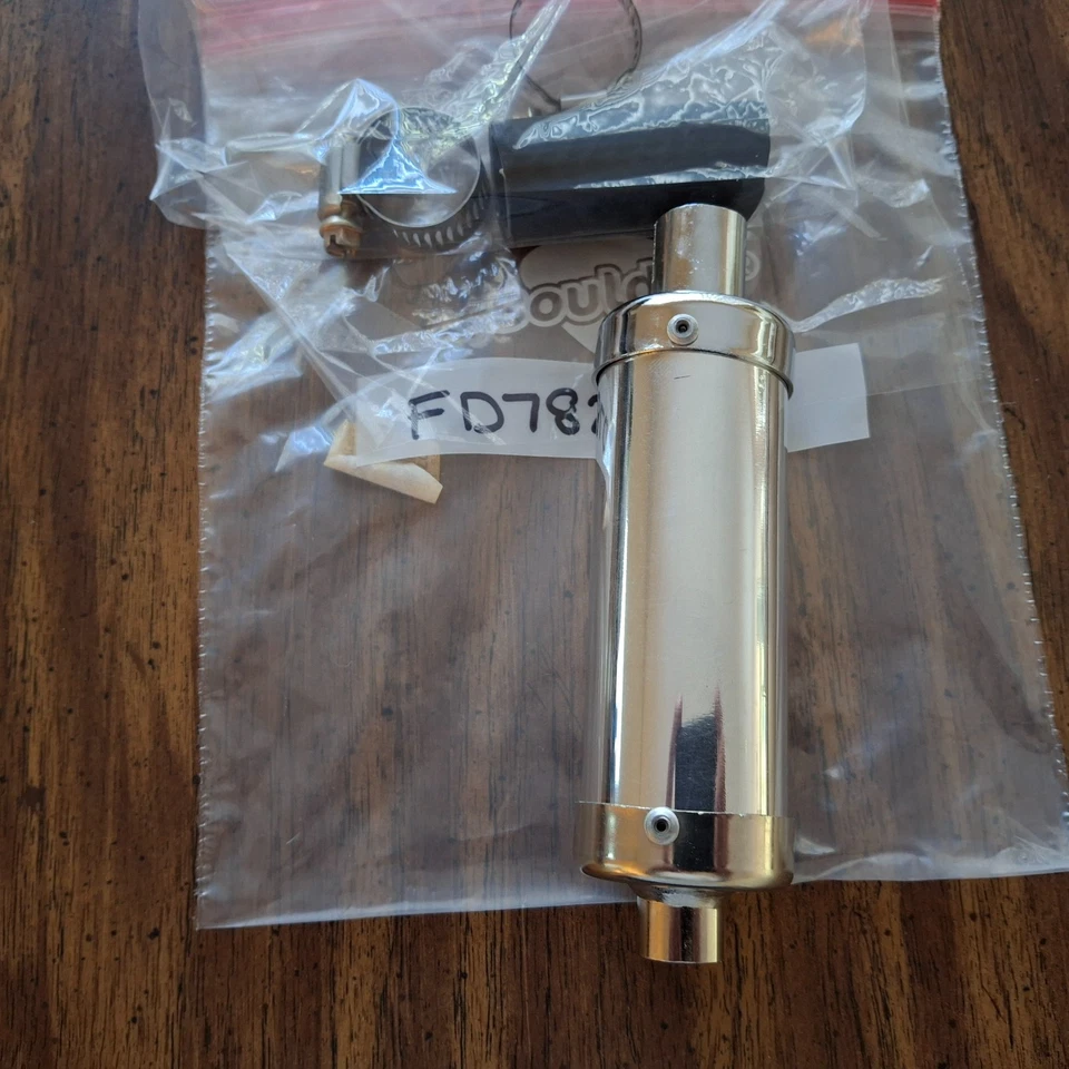FD782 Dominator 1/5 Scale Muffler Silencer. HPI Baja 5B etc. Chrome - Image 2 of 4