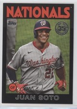 2021 Topps 1986 Baseball 35th Anniversary Black 205/299 Juan Soto #86B-96 0hy8