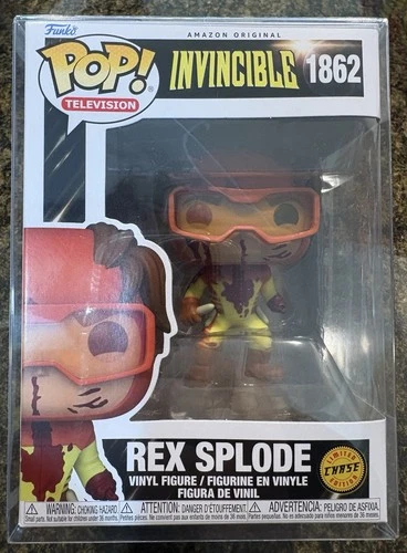 Funko Pop! Invincible: Rex Splode #1862 Chase Version With Protector See Photos