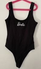 Barbie X Forever 21 Black Logo Bodysuit Size S