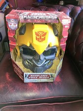 Transformers Bumblebee Voice Mixer Talking Helmet Costume Yellow Adjustable Mask