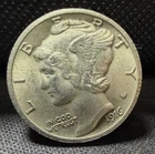 1916 D Mercury Dime Low production in the first year As shown in the figure