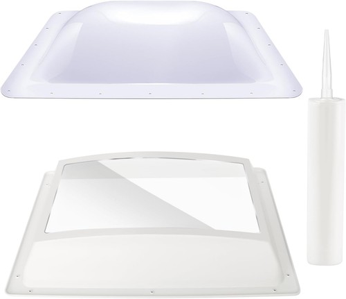RV Skylight Replacement Kit - 18"x26" Shower Dome Cover & Inner Window, Sealant
