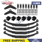 For 3500lb Tandem Trailer Axle Suspension Kit 1750lb 4 Leaf Springs + Hanger Kit