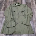 Vintage Military OG 107 Cotton Utility Sateen Shirt Jacket 15.5 X 31 Vietnam
