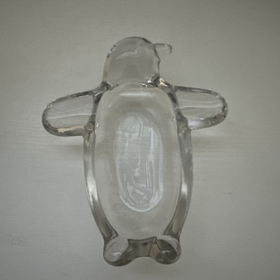 Vintage Art Vannes Le Chatel Crystal Penguin Ash Tray Or Pipe Holder