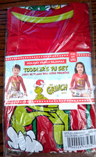 DR. SEUSS UNISEX TODDLER SIZE 4T GRINCH PAJAMA SET SNUG FITTING WEAR NEW