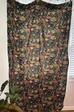 Waverly Rhapsody Jewel Drapery Curtains Set 4 Panels And Tiebacks Cotton Lined