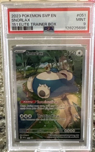 2023 Pokemon SVP Snorlax #051 Elite Trainer Box 151 Promo PSA 9 MINT