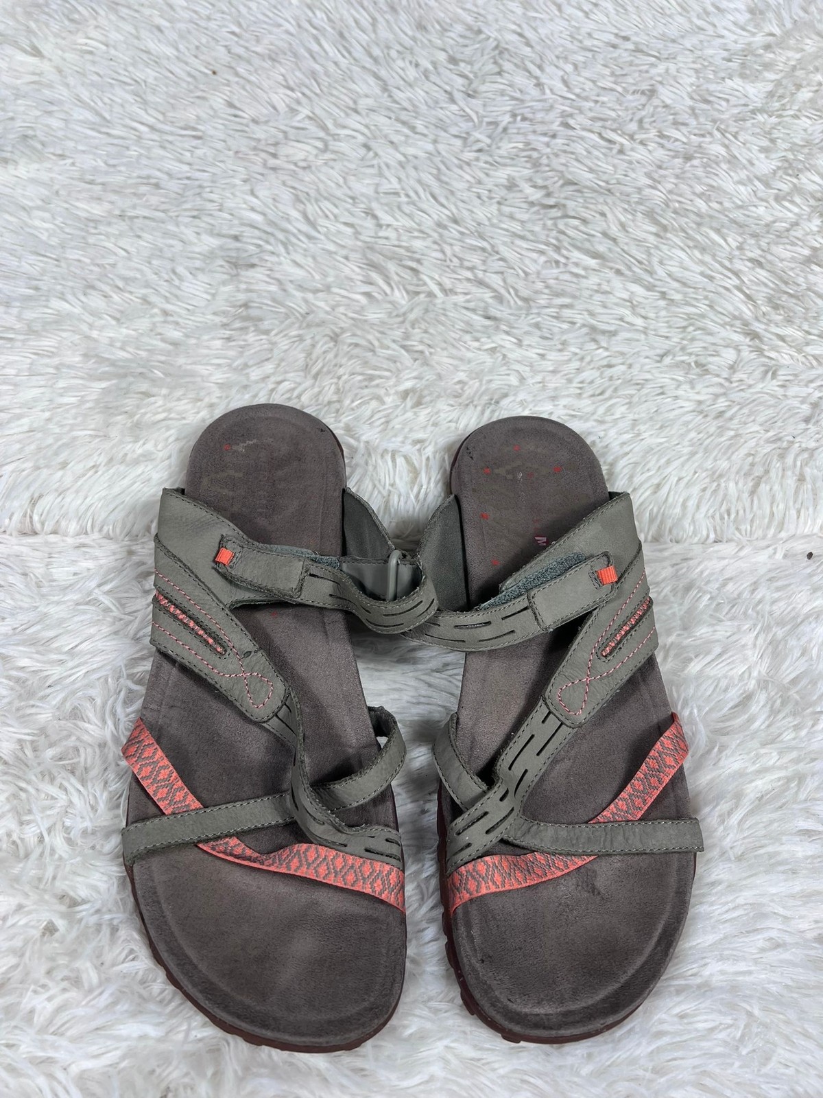 Scarpe Merrell donna taglia 10 grigio rosa sandali sportivi comodi outdoor J55372