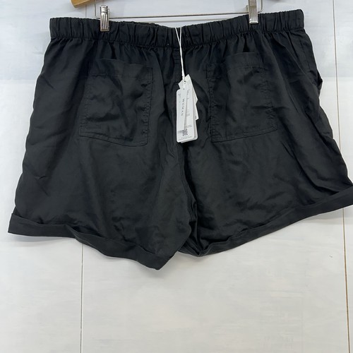 Workshop Damen schwarz elastische Taille Bündchen mittelhoher Bund Pull-On neu mit Etikett Shorts Plus 2X - Bild 6 von 14