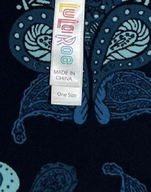 Leggings LuLaRoe OS Talla Única TURQUESA VERDE AZULADO Paisley TIE DYE Modernos Envío RÁPIDO Foto 4 de 4