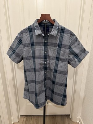 Apt. 9 Men s XL Short Sleeve Button Down Plaid Shirt Premier Flex Style/Slim Fit