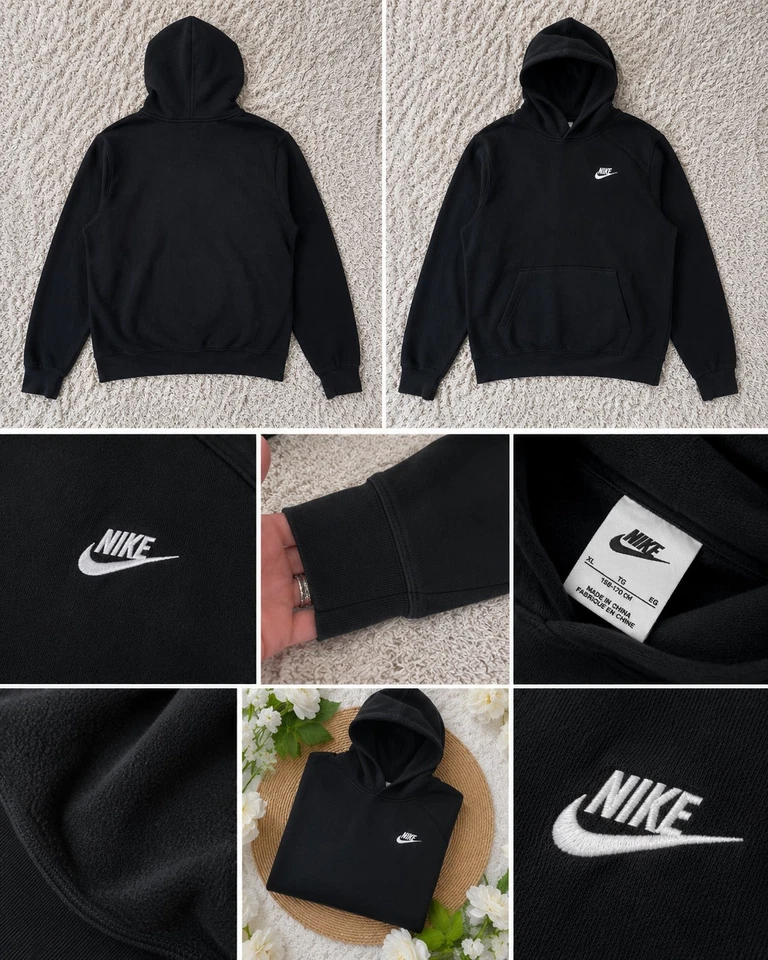 Sweat à capuche poche centrale nike Noir taille Xs en très bonne état - Photo 1/1