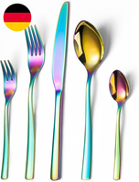 Besteck Set FüR 6 Personen, Essbesteck Set 30 Teilig Aus Edelstahl, Gabel Messer
