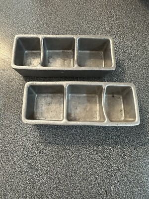 TWO Vintage Rare Wilton USA 3 compartment divider tray / Ice mold Tray