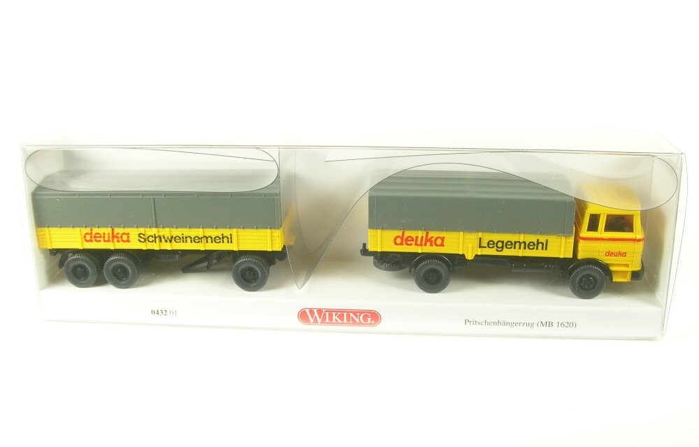 Mercedes-Benz 1620 flatbed trailer Deuka (1963-1967) 1:87