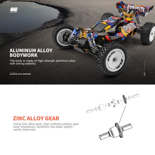 WLtoys XKS124007 1/12 2.4G 4WD 75KM/H Brushless High-Speed Off Road Racing Truck - Picture 6 of 12