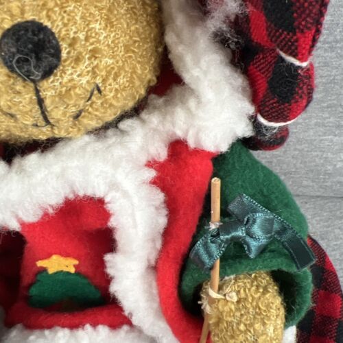 Vtg Reindeer Angel Wings Plush Music Box Reindeer Teddy Bear Santa Christmas - Picture 3 of 7