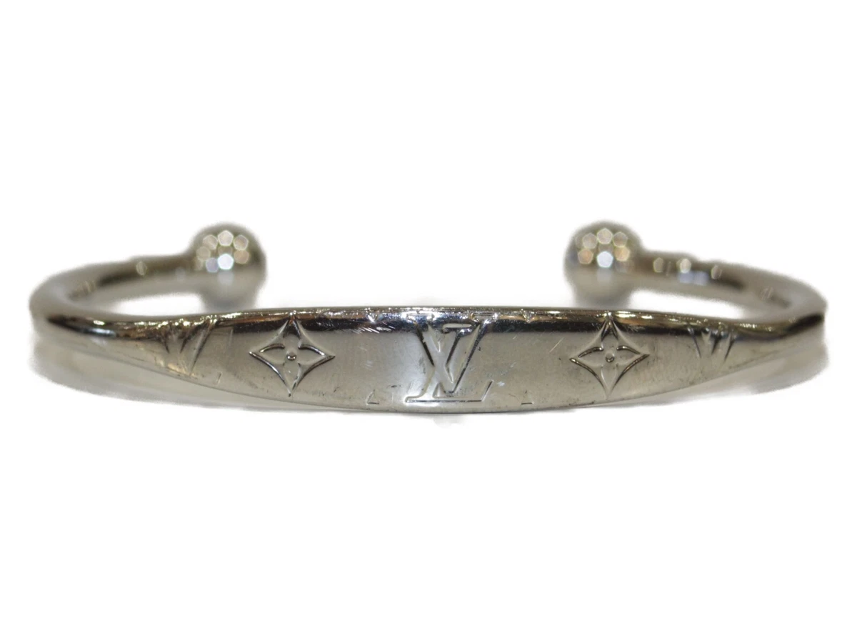 louis vuitton silver monogram bracelet