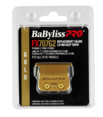 BaBylissPRO Gold Titanium Replacement T-Blade 2.0 MM Deep Tooth | FX707G2