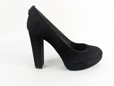Stuart Weitzman For Russell and Bromley schwarze Wildlederschuhe mit hohem Absatz UK 3